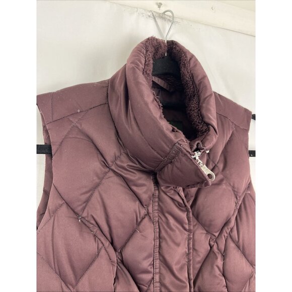 Eddie Bauer Purple Quilted Goose Down Vest Womens Size XS - Picture 2 of 11